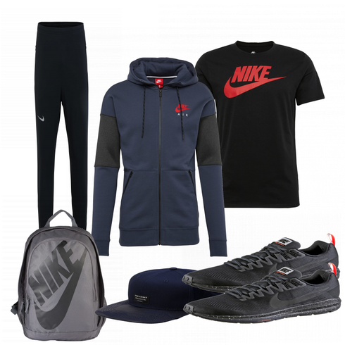 Grau Rucksack Nike Sportswear kombinieren