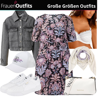 Outfit mit Grau/Hellgrau/Dunkelgrau Jeansjacke/Crop Jacke/Kurzjacke/Kurze Jeansjacke/Vintage Jacke Global Funk "Freizeit Outfit"