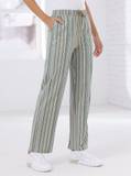 Gestreift Weite Hosen für Damen image