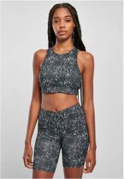 Women's sports bra Tie Dye black/white