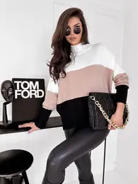Sweter damski SERENE kamelowy