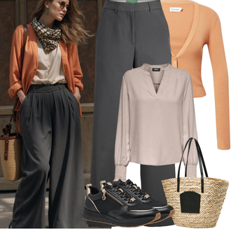 Outfit sa Crna cipela za kuglanje/cam cipela/biciklistička cipela/cipela za trčanje/gimnastička papuča/pristup cipela Tamaris "Proljetni Outfit"