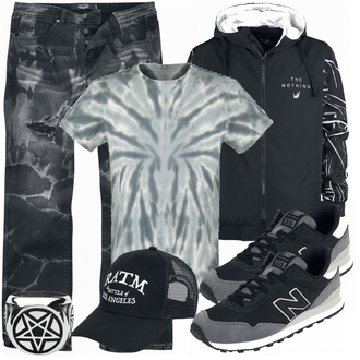 Outfit mit Blau Sneaker New Balance "Einzigartiger Look"