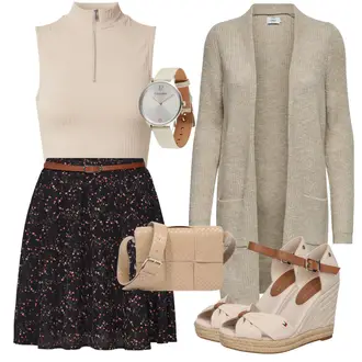 Smart Casual Outfit mit Schwarz/Lila/Rot Short Große Größe/Kleid Große Größe/Tunika/60er Jahre Rock/A Linien Rock/Boucle Rock/Tellerrock/Cocktail Rock/Ausgestellter Rock/Rock Mit Blumenmuster/Strickrock/Moderne Rock/Büro Rock/Bedruckter Rock/Rock Zum Binden/Wickelrock About You "Perfekt für den Frühling"Look: 70er, Business, Coole, Französische, Büro, Smart Casual