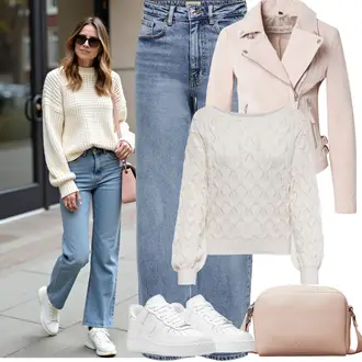 Outfit mit HellBlau/Blau Wide Leg Jean/Baggy Jeans/Dad Jeans/High Waist Jeans/Jeans-Culotte/Jeans mit Schlitz/Loose fit Jeans/Mom Jean/Formelles Hemd/Vintage jeans Only "Winter Outfits"