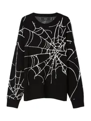 Bershka Pullover schwarz / weiß