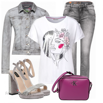 Outfit mit Grau Schuh Sandalen river island "Büro Outfit"