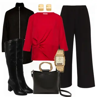 Winter Outfits Knielang mit Schwarz High Heels Stiefel/Weitschaftstiefel/Overknee Stiefel/Leder Overknee Stiefel/Spitzer Stiefel/Langer Stiefel/Kniehoher Stiefel 4th & Reckless "business"