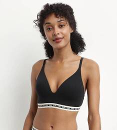 ICONS PADDED TRIANGLE BRA - Women's boneless reinforced bra - black