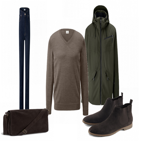 Grau Strickjacke Tchibo kombinieren