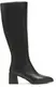 Boots with pointed toe and square heels