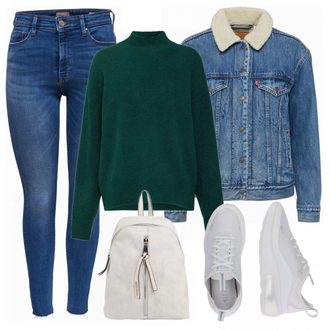 Cord Outfit mit Jacke/Mantel/Jeansjacke levi's "Casual Nike"