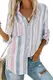 FIYOTE Hemd Damen Oberteile Revers Kragen Langarmshirt Casual Bluse Langarm Button-Down Hemdbluse Shirt Business 1-Hellgrün XL