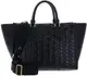 LACOSTE Leren Schoudertas Handtas Top Handle Bag Noir Zwart