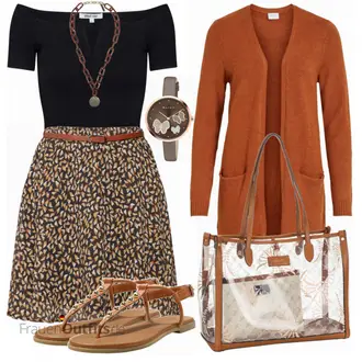 Kurz/Mini Outfit mit Grau Short Große Größe/Rock About You "Schickes Sommer Outfit"