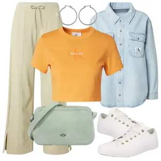 Hochzeit Outfit mit Weiß/Creme/Khaki Sneaker Low/Canvas-Sneaker/Leder Sneaker/Schmaler Sneaker Converse "Freizeit Outfit"Look: Konzert, Schule, Hochzeit