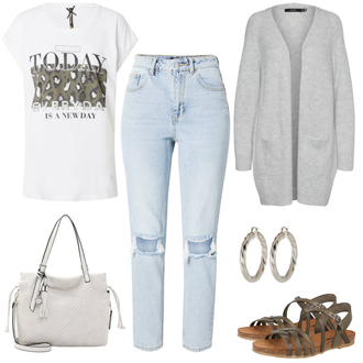 Kurz/Mini Outfit mit Accessoire/Rucksack/Schultertasche Tamaris "Palmen Sommerlook"