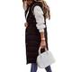 GuliriFe Lange Jacke Weste für Damen Ärmellose Daunenweste Kapuzenweste Lange Steppweste Winteroberbekleidung (z1, M)
