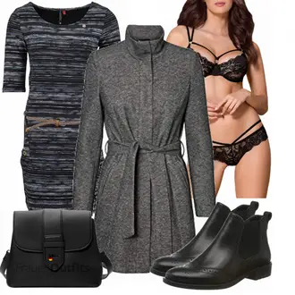 Schicke Outfits Französische mit Schwarz/Lila/Beige BH Slip Set/BH-Slip Set mit Bügel/Dessous-Set Aus Spitze Selente "Schickes Herbst Outfit"Look: Rap, Babydoll, Glamourös, Sexy, Romantisch, Burlesque, Französische, Egirl, Elegant