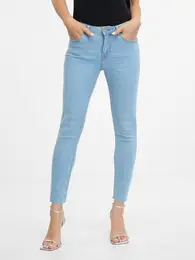 Light blue women's skinny fit jeans - Women