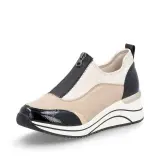 Beige Turnschuhe ohne Schnürsenkel image