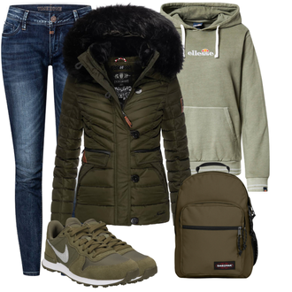 Outfit mit Grau Ellesse "Winterlicher Look"