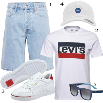 outfit mit Bela Sončna očala Lacoste "Vsakdanja oblačila"