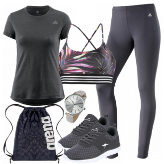 Outfit mit Grau Sneaker Kangaroos "Lolita"