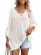 Jiraewh Damen Pullover V Ausschnitt Oversize Sweatshirt Strickpullover Jumper Langarmshirts Tops (4007-Weiß, M)
