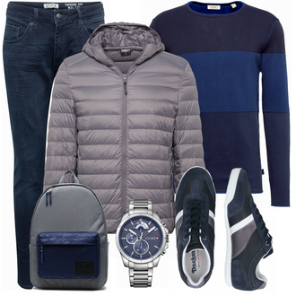 Outfit mit Blau Sneaker Dockers by Gerli "Alltagsoutfit"