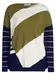 Public Strickpullover dunkelblau / khaki / offwhite