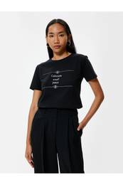 Printed T-Shirt Crew Neck Short Sleeve Cotton