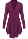 YuanDian Damen Herbst Casual Einfarbig Leicht Langarm Offene Lang Strickjacke Elegante Warm Weich Slim Fit Cardigan Jacke Violett XL