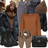 Outfits mit grauen Leggings image