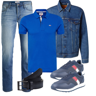 Western Outfit mit Blau/Hellblau Jeansjacke/Vintage Jacke/Kurze Jeansjacke levi's ® "Cooles Outfit"Look: Uni, Rad, Retro, Workwear, Western, 90er, 70er, Vintage