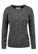 OXMO Phia Damen Strickpullover Grobstrick Pullover mit Rundhalsausschnitt, Größe:M, Farbe:Black (9000)