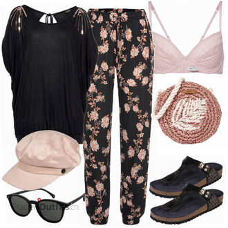 Outfit mit Grau Hut Cartoon "Stylische Kombination"