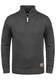 !Solid Petro Herren Winter Pullover Strickpullover Troyer Grobstrick mit Stehkragen und Reißverschluss, Größe:L, Farbe:Dark Grey Melange (8288)
