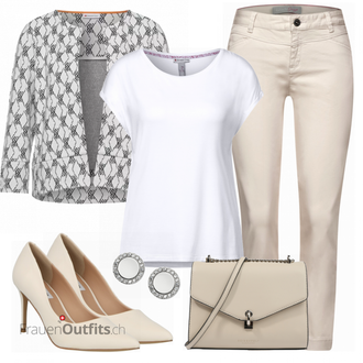 Outfit mit Rosa/Beige/Blau Schuh High Heel Steve Madden "Stylischer Bürolook"
