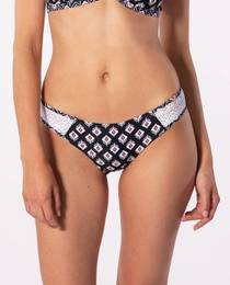 White-Black Women's Patterned Bikini Bottom