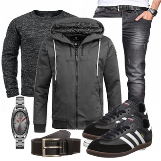 Outfit mit Blau/Grau Navahoo "WRANGLER"