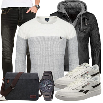 Club C Outfit mit Grau Reebok "Freizeit Outfit"