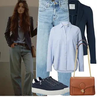 Nabori Outfit sa Svjetloplava Bluza i Tunika/Bluza Veći Broj Tom Tailor "Proljetni Outfit"