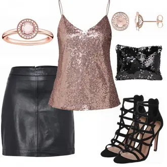 Party Outfits mit Beige Top VERO MODA "VERO MODA Top"