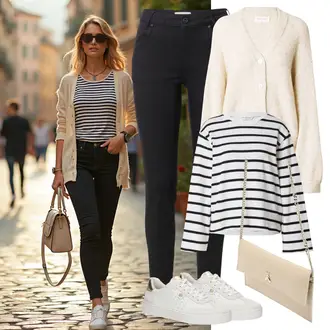 Outfit sa Crna Skinny Hlače/Jeggings/Push-up Hlača/Treggings/Traper Tajice/Rastezljiva Hlača Pulz Jeans "Savršen za proljeće"