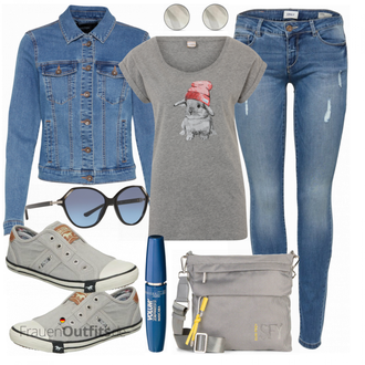 Canvas Outfit mit Canvas-Sneaker Mustang "Outfits für jeden Tag"