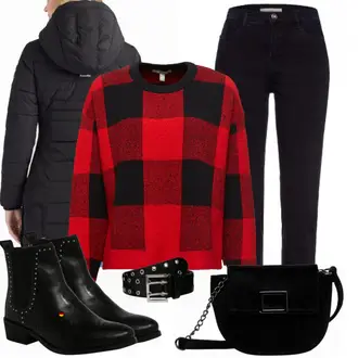 Outfit mit Rot edc "Auffälliger Look für den Herbst"