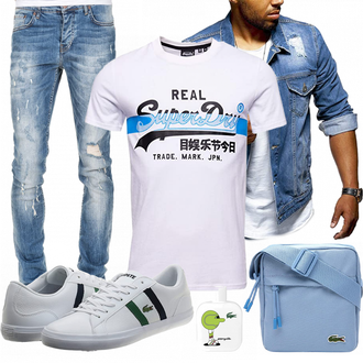 Outfit mit Weiß Lacoste "Street Style Outfit"