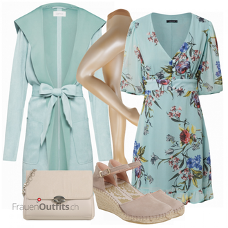 Outfit mit Grau Cartoon "Cooler Look für den Frühling"