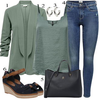 Kombinacije za bucmaste Seksi sa Svjetloplava/Svjetlozelena/Zeleno/Tirkizna Majica I Top Veći Broj/Haljina Veći Broj/Bluza Veći Broj/Tunika Only "Outfit za ljeto"Look: 20-ih godina, Babydoll, Talijanski, Preodjeven, Seksi, Transparentan